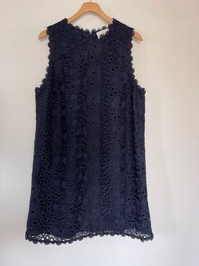 kate spade Navy Floral Eyelet Shift Dress